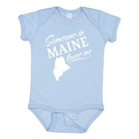 Inktastic Someone in Maine Loves Me Gift Baby Boy or Baby Girl Bodysuit
