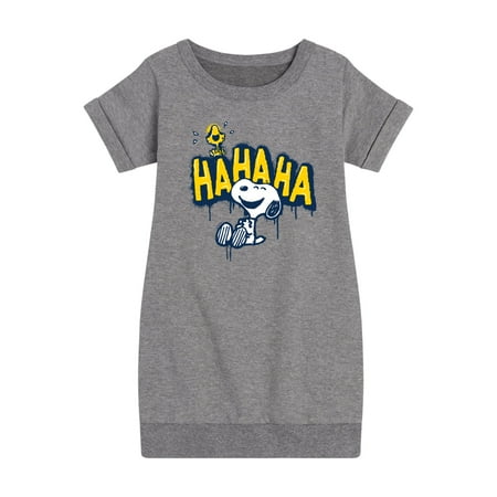 Peanuts - Ha Ha Graffiti - Toddler And Youth Girls Fleece Dress