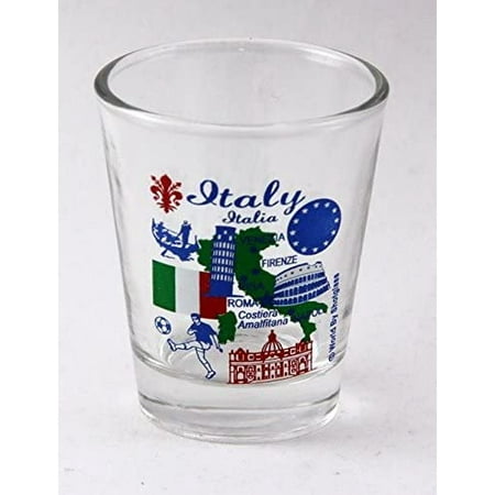 Italy EU Series Landmarks and Icons Collage Shot Glass