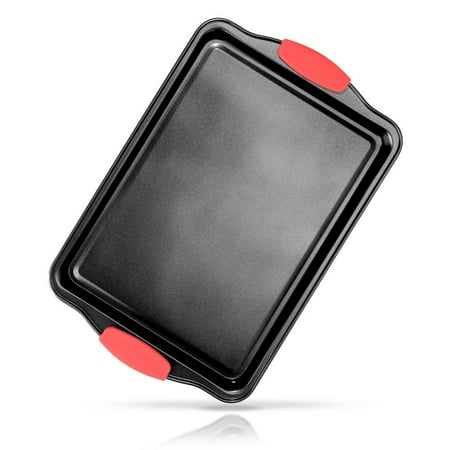 NutriChef 13” Non-Stick Cookie Sheet Small Gray Commercial Grade Carbon Metal W/ Red Handles
NutriChef 13” Non-Stick Cookie Sheet Small Gray Commercial Grade Carbon Metal W/ Red Handles