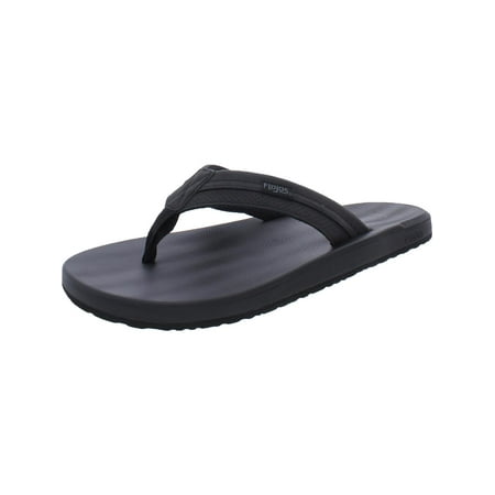 Flojos Mens Faux Leather Thong Flip-Flops