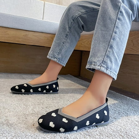 ERTUTUYI Ladies Fashion Heart Print Mesh Breathable Shallow Flat Casual Shoes Black 39
ERTUTUYI Ladies Fashion Heart Print Mesh Breathable Shallow Flat Casual Shoes Black 39