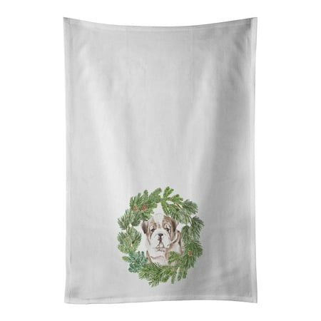 Bulldog Puppy Fawn Brindle Christmas Wreath White Kitchen Towel Set of 2 19 in x 28 in
Bulldog Puppy Fawn Brindle Christmas Wreath White Kitchen Towel Set of 2 19 in x 28 in