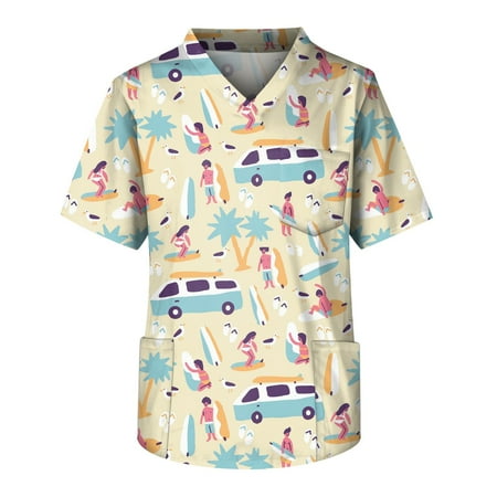 Umitay Black Scrubs Plus Size Halloween Printed Scrub Working Uniform Tops For Men s Cross V-Neck Short Sleeve Fun T-Shirts Workwear Tee With Pockets
Umitay Black Scrubs Plus Size Halloween Printed Scrub Working Uniform Tops For Men s Cross V-Neck Short Sleeve Fun T-Shirts Workwear Tee With Pockets