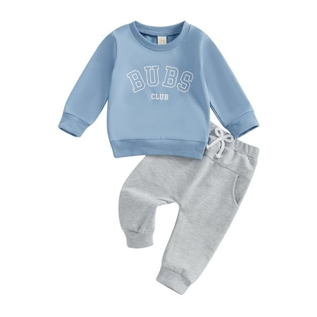 Jusbysis Baby Boys Pants Set Long Sleeve Crew Neck Letters Print Sweatshirt with Sweatpants Infant Clothes
Jusbysis Baby Boys Pants Set Long Sleeve Crew Neck Letters Print Sweatshirt with Sweatpants Infant Clothes