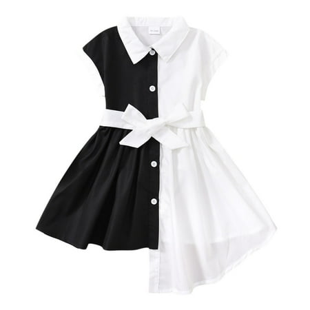 Sunwukong Kids Toddler Girl Summer Button Down Dress Lapel Neck Short Sleeved Patchwork Irregular Hem dress
Sunwukong Kids Toddler Girl Summer Button Down Dress Lapel Neck Short Sleeved Patchwork Irregular Hem dress