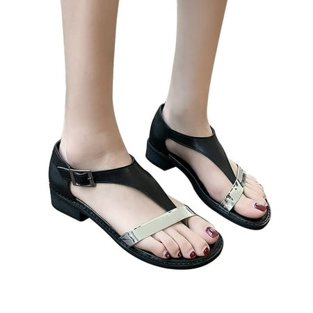 Pgeraug womens slippers Fashion Women Clip Toe Flat Bottom Haps Print Comfortable Roman Sandals Shoes mens slippers Black 40
Pgeraug womens slippers Fashion Women Clip Toe Flat Bottom Haps Print Comfortable Roman Sandals Shoes mens slippers Black 40