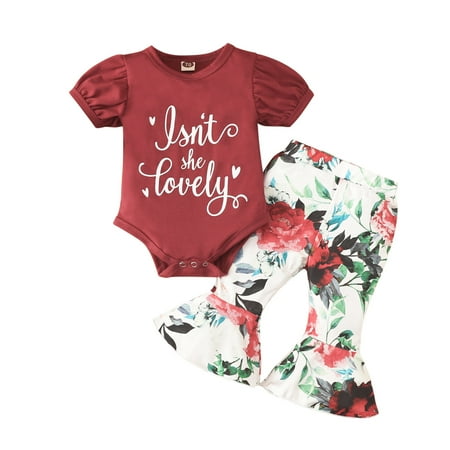 Personalized Pajamas for Toddlers Toddler Kids Girls Outfit Letters Prints Short Sleeves Romper Tops Bell Bottom Pants 2pcs Set Outfits
Personalized Pajamas for Toddlers Toddler Kids Girls Outfit Letters Prints Short Sleeves Romper Tops Bell Bottom Pants 2pcs Set Outfits