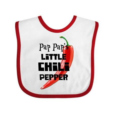 Inktastic Pap Pap s Little Chili Pepper Gift Baby Boy or Baby Girl Bib