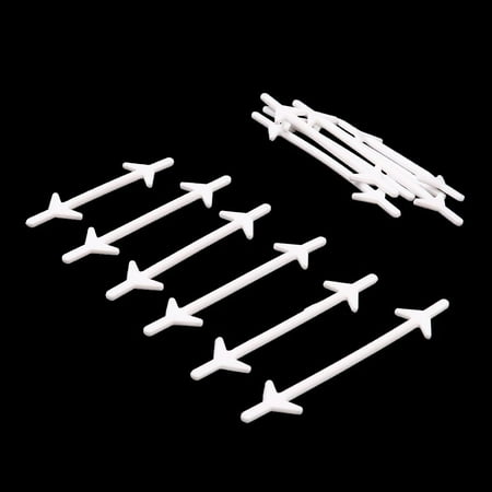 12x Flat Waterproof Elastic Lazy Dress Shoe Shoestring White