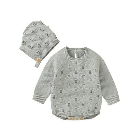 IZhansean 2PCS Newborn Infant Baby Girls Solid Color Cotton Long Sleeve Knitting Romper Light Grey 6-12 Months
IZhansean 2PCS Newborn Infant Baby Girls Solid Color Cotton Long Sleeve Knitting Romper Light Grey 6-12 Months