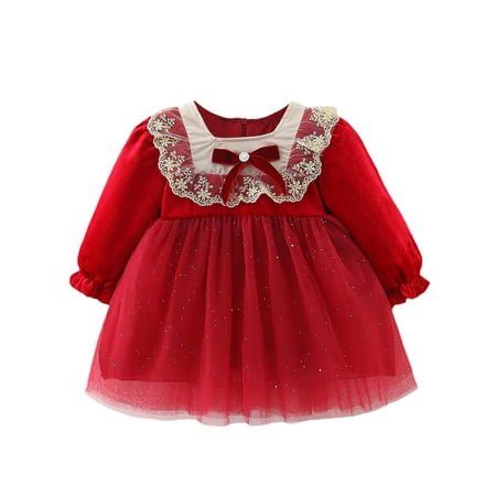 Genuiskids Toddler Girl Mesh A-line Dress Elegant Floral Long Sleeves Princess Party Dress for Newborn Baby
Genuiskids Toddler Girl Mesh A-line Dress Elegant Floral Long Sleeves Princess Party Dress for Newborn Baby