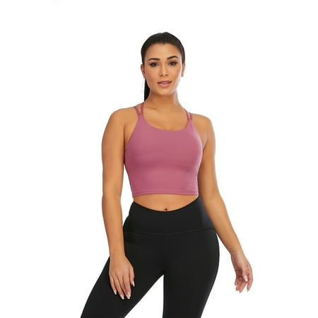 Spaghetti Straps Bra Seamless Removable Padded Wirefree Gym Workout Fitness Yoga Sport Bras for Women
Spaghetti Straps Bra Seamless Removable Padded Wirefree Gym Workout Fitness Yoga Sport Bras for Women