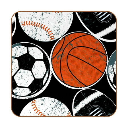 OWNTA Ball Basketball Baseball Football Pattern Premium 6-Piece Square Coaster Set in Microfiber Leather - Non-Slip & Absorbent Cup Mats
OWNTA Ball Basketball Baseball Football Pattern Premium 6-Piece Square Coaster Set in Microfiber Leather - Non-Slip & Absorbent Cup Mats