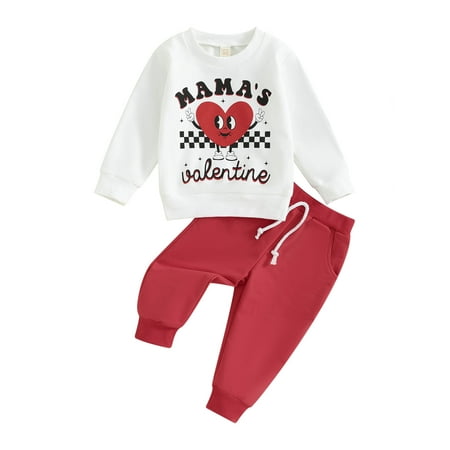 FEORJGP Toddler Baby Boys Girls Valentine s Day Clothes Long Sleeve Sweatshirt Letter Print Round Neck Pullovers Tops and Sweatpants Solid Color Pants Loose Daily Outfits
FEORJGP Toddler Baby Boys Girls Valentine s Day Clothes Long Sleeve Sweatshirt Letter Print Round Neck Pullovers Tops and Sweatpants Solid Color Pants Loose Daily Outfits