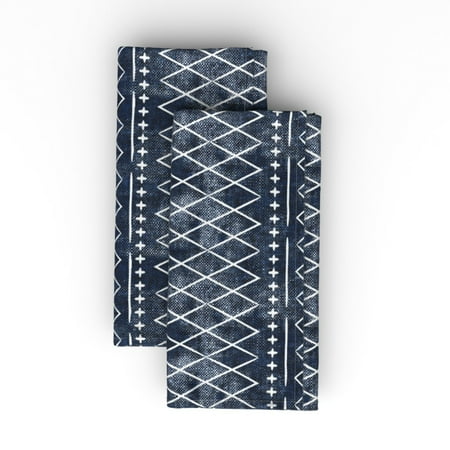 Cotton Sateen Dinner Napkins (Set of 2) - Vintage Moroccan Scale Blue Mudcloth Navy Boho Distressed Modern Print Cloth Dinner Napkins by Spoonflower
Cotton Sateen Dinner Napkins (Set of 2) - Vintage Moroccan Scale Blue Mudcloth Navy Boho Distressed Modern Print Cloth Dinner Napkins by Spoonflower