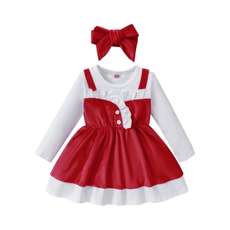 EHTMSAK Infant Baby Toddler Child Children Kids Fall Winter Dress for Girls Christmas Sundress Long Sleeve Dresses Red 9M-4Y 90
EHTMSAK Infant Baby Toddler Child Children Kids Fall Winter Dress for Girls Christmas Sundress Long Sleeve Dresses Red 9M-4Y 90