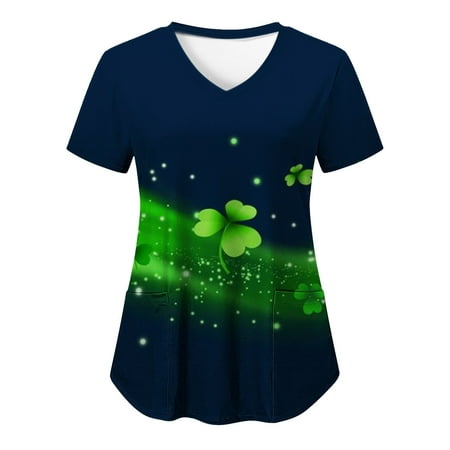 REORIAFEE St Patricks Day Green Shirt Women Scrub Tops Lucky Working Uniforms Holiday Shamrock Short Sleeve V Neck Nursing Tops St Patricks Day Shirts V Neck Casual Short Sleeve Pockets Tops XXL
REORIAFEE St Patricks Day Green Shirt Women Scrub Tops Lucky Working Uniforms Holiday Shamrock Short Sleeve V Neck Nursing Tops St Patricks Day Shirts V Neck Casual Short Sleeve Pockets Tops XXL