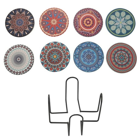 Coasters for Drinks 8 Absorbent Stone Coasters for Wooden Table Mandala Ceramic Coasters with Cork Base
Coasters for Drinks 8 Absorbent Stone Coasters for Wooden Table Mandala Ceramic Coasters with Cork Base