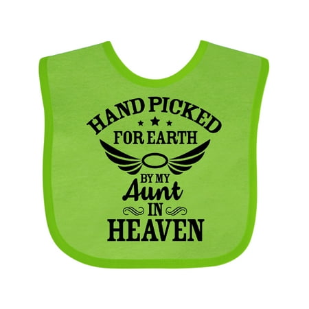 Inktastic Handpicked for Earth by My Aunt in Heaven with Angel Wings Gift Baby Boy or Baby Girl Bib
Inktastic Handpicked for Earth by My Aunt in Heaven with Angel Wings Gift Baby Boy or Baby Girl Bib