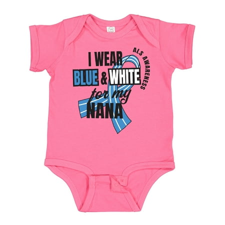 Inktastic I Wear Blue and White for My Nana ALS Awareness Gift Baby Boy or Baby Girl Bodysuit
Inktastic I Wear Blue and White for My Nana ALS Awareness Gift Baby Boy or Baby Girl Bodysuit