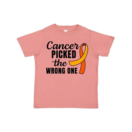 Inktastic Leukemia Awareness Cancer Picked the Wrong One Orange Ribbon Gift Toddler Boy or Toddler Girl T-Shirt
Inktastic Leukemia Awareness Cancer Picked the Wrong One Orange Ribbon Gift Toddler Boy or Toddler Girl T-Shirt