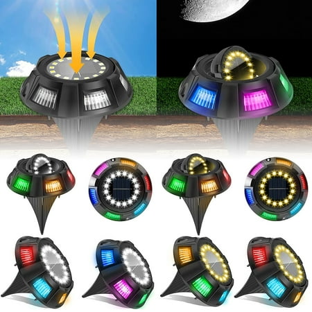 AoHao Solar Ground Lights Solar Garden Lights Waterproof Upgraded 22 LED Bright Outdoor Color Changing in-Ground Lights Landscape Solar Disk Lights for Pathway Yard Deck Patio Lawn 4PCS
AoHao Solar Ground Lights Solar Garden Lights Waterproof Upgraded 22 LED Bright Outdoor Color Changing in-Ground Lights Landscape Solar Disk Lights for Pathway Yard Deck Patio Lawn 4PCS