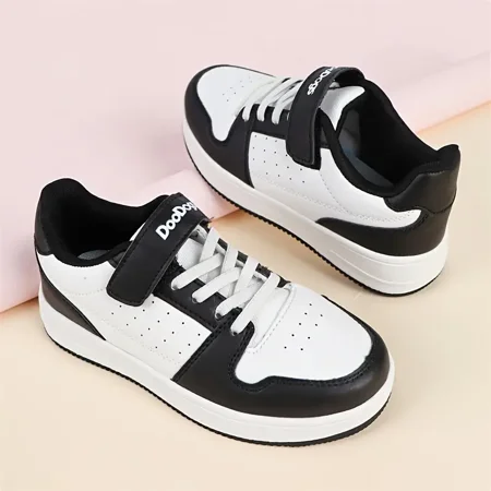 GEDER-SA DooDogs Girls Casual Skate Shoes Color Block Breathable Lace-up Hook And Loop Fastener Soft Sole Sneakers For Spring
GEDER-SA DooDogs Girls Casual Skate Shoes Color Block Breathable Lace-up Hook And Loop Fastener Soft Sole Sneakers For Spring