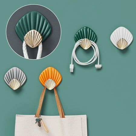 Wanwan 4 Pcs/Set Wall Hook Shell Shape Strong Bearing Capacity Waterproof No Punching Multifunctional Hook Clothes Smooth Edge Moisture-proof Self-adhesive Storage Hooks for Bathroom
Wanwan 4 Pcs/Set Wall Hook Shell Shape Strong Bearing Capacity Waterproof No Punching Multifunctional Hook Clothes Smooth Edge Moisture-proof Self-adhesive Storage Hooks for Bathroom