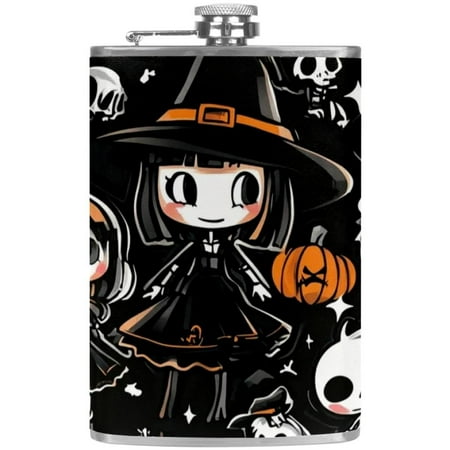 josid Halloween Theme 3.6x6in Stainless Steel Small Flask Leak-Proof Stainless Steel Construction Wrapped in Premium Two-Layer Leather Nano-Printed Design 227ml Capacity
josid Halloween Theme 3.6x6in Stainless Steel Small Flask Leak-Proof Stainless Steel Construction Wrapped in Premium Two-Layer Leather Nano-Printed Design 227ml Capacity