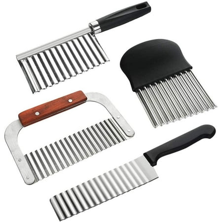 Crumble Cutter 4 Pieces Stainless Steel Wave Cutter Potato Cutter Crumble Chips Chopper Chopper French Fries Cutter for Chop Potato Vegetable Fruit
Crumble Cutter 4 Pieces Stainless Steel Wave Cutter Potato Cutter Crumble Chips Chopper Chopper French Fries Cutter for Chop Potato Vegetable Fruit