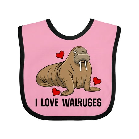 Inktastic Walrus Cute Arctic Animals Gift Baby Boy or Baby Girl Bib