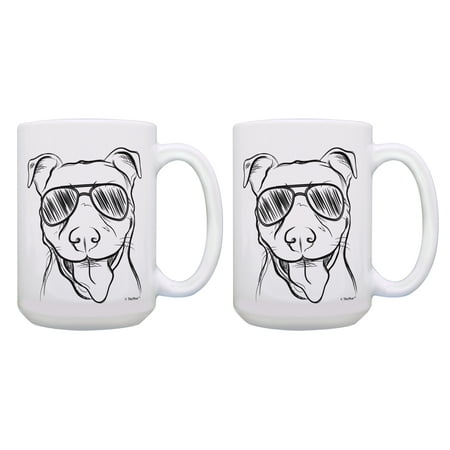 ThisWear Pitbull Coffee Cup Set Pitbull in Sunglasses Dog Gift Set 2 Pack Gift 15oz Coffee Mugs
ThisWear Pitbull Coffee Cup Set Pitbull in Sunglasses Dog Gift Set 2 Pack Gift 15oz Coffee Mugs