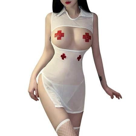 Pajamas for Women Nightgown Sexy Lingerie Angel Skirt with Bow Sleep Dress White One Size
Pajamas for Women Nightgown Sexy Lingerie Angel Skirt with Bow Sleep Dress White One Size