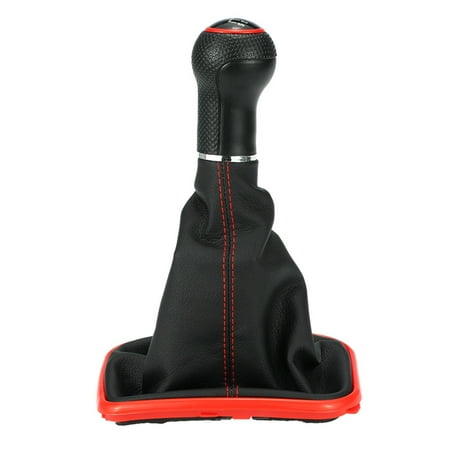 Andoer 5 Speed Gear Knob Gaitor Boot PU Leather for Bora MK4 1999-2004