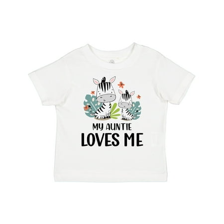 Inktastic Zebra My Auntie Loves Me Gift Toddler Boy or Toddler Girl T-Shirt