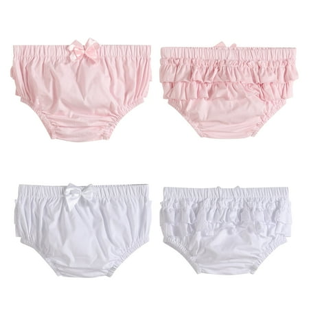 White and Pink Bloomers Woven 2pc Set