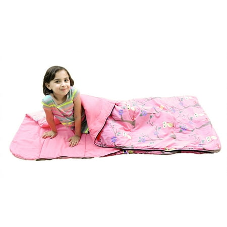 Bazoongi 100% Cotton Shell Pink Owl Slumber Bag