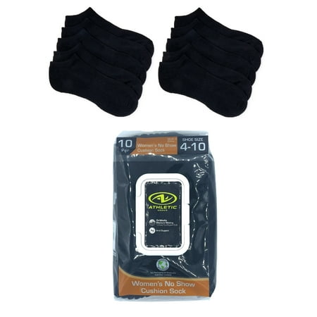 Athletic Works Women s No Show Socks with Cushion and Arch Support 10-Pack Size 4-10
Athletic Works Women s No Show Socks with Cushion and Arch Support 10-Pack Size 4-10