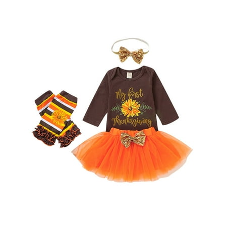 Newborn Infant Baby Girl Thanksgiving Outfits Little Turkey Romper Bodysuit Tutu Skirt Headband Set
Newborn Infant Baby Girl Thanksgiving Outfits Little Turkey Romper Bodysuit Tutu Skirt Headband Set