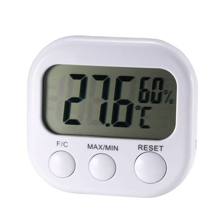 Uxcell Digital Hygrometer Thermometer Humidity Monitor Gauge White