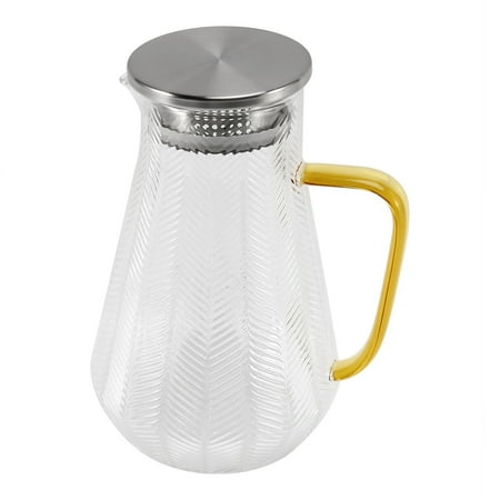 Transparent Glass Water Jug Cold Water Kettle Tea Pot Glass Water Pitcher with Stainless Steel Filter 1500 ML
Transparent Glass Water Jug Cold Water Kettle Tea Pot Glass Water Pitcher with Stainless Steel Filter 1500 ML