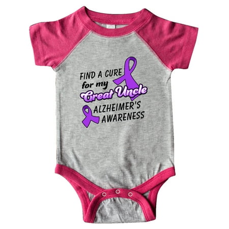 Inktastic Alzheimer s Awareness Find a Cure for my Great Uncle Gift Baby Boy or Baby Girl Bodysuit
Inktastic Alzheimer s Awareness Find a Cure for my Great Uncle Gift Baby Boy or Baby Girl Bodysuit