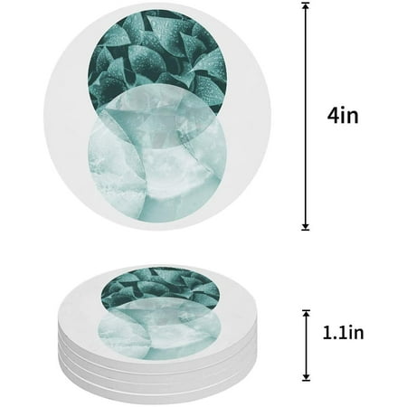 ZHANZZK Tropical Plant Marble Texture Round Set of 4 Round Coaster for Drinks Absorbent Ceramic Stone Coasters Cup Mat with Cork Base for Home Kitchen Room Coffee Table Bar Decor
ZHANZZK Tropical Plant Marble Texture Round Set of 4 Round Coaster for Drinks Absorbent Ceramic Stone Coasters Cup Mat with Cork Base for Home Kitchen Room Coffee Table Bar Decor