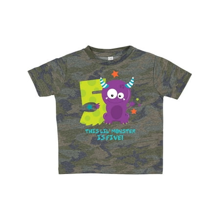 Inktastic Monster 5th Birthday Gift Toddler Boy or Toddler Girl T-Shirt