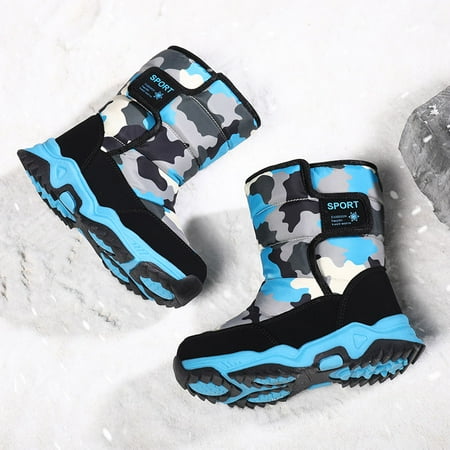 Boys Casual Snow Boots With Camouflage Print Waterproof High Top Fleece Thermal Boots For Winter
Boys Casual Snow Boots With Camouflage Print Waterproof High Top Fleece Thermal Boots For Winter