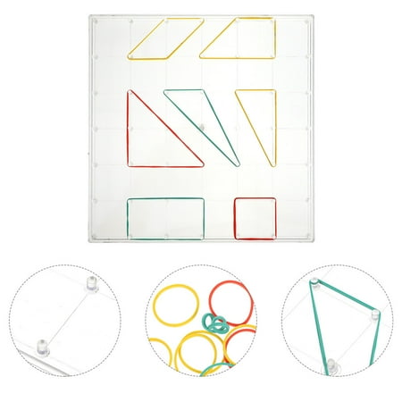 3 Sets Plastic Nail Boards Kid Toys Math Teaching Pro Geometric Shape Boards