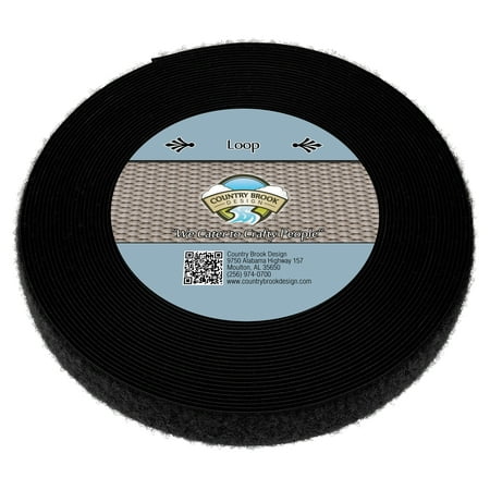 Country Brook Design® 5/8 inch Black Sew on Loop Only 50 Yards