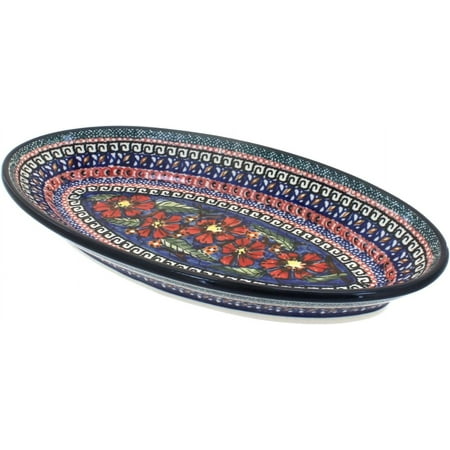 Polish Flower Small Oval Platter