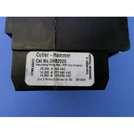 CUTLER HAMMER CIRCUT BREAKER 2 POLE GHB2020